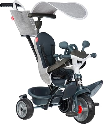 - Baby Driver Grau - 3-in-1 Kinder Dreirad, mitwachsendes Multifunktionsfahrzeug mit Premium Ausstattung, für Kinder ab 10 Monaten