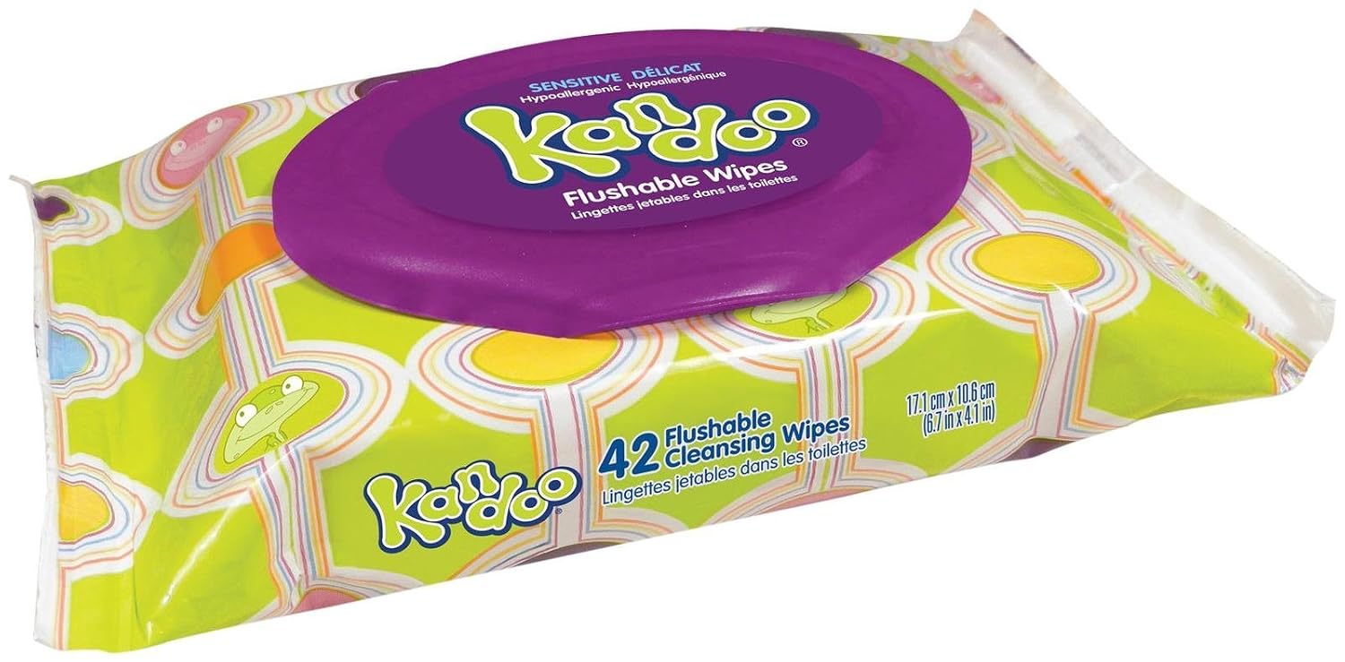 Pampers kandoo kandoo flushable wipes, Sensitive, Soft tub, 42 count (pack of 12) (814521010017)