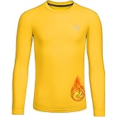 G Gradual Youth Boys Compression Thermal Shirt Long Sleeve Fleece Undershirt for Boy Football Baseball Soccer Base Layer