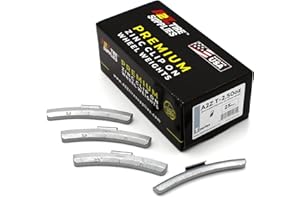 A2Z TIRE SUPPLIES T Series Hammer on ZINC Wheel Weights Coated (2.50oz) Box of 25pcs