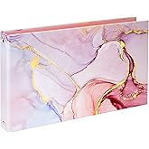 tutata Legal-Size Binder, 8.5 x 14, 3 Ring Binder 1 Inch, Pink Marble | Landscape, Elastic Cord, Round Ring, Ring Spacing 2.76in