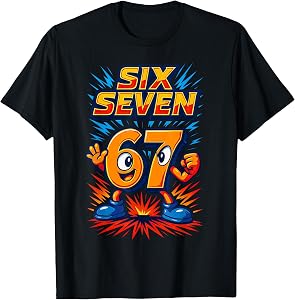 Funny 67 Six Seven Italian Brainrot Boys Girls 6 7 Meme T-Shirt