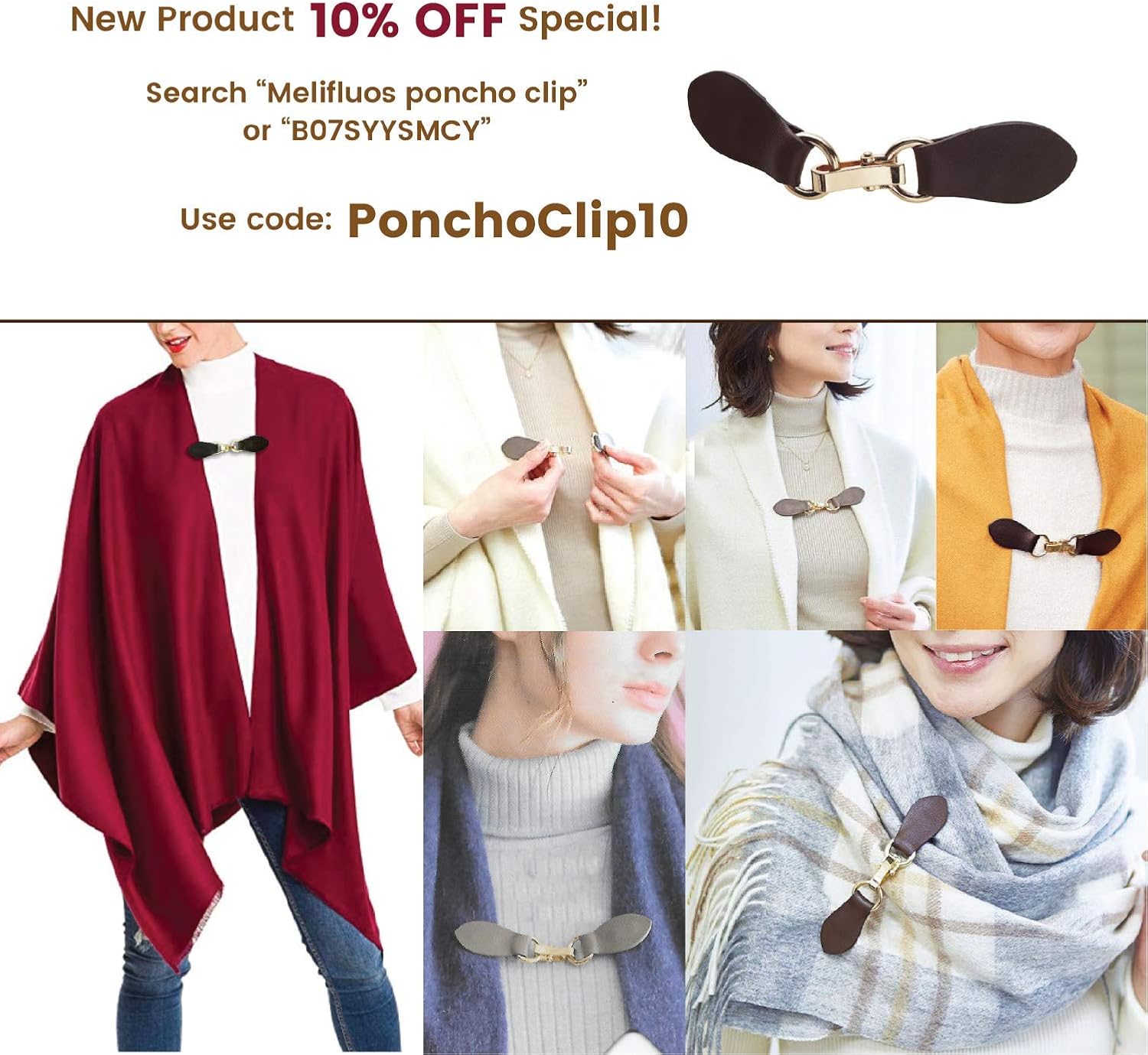 Women's Shawl Wrap Poncho Ruana Cape Cardigan Sweater Open Front for Fall Winter (PC01-15) at  Women’s Clothing store