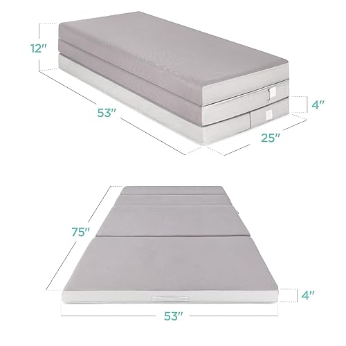 Best Choice Products 4in Portable Full-Size Mattress, Folding