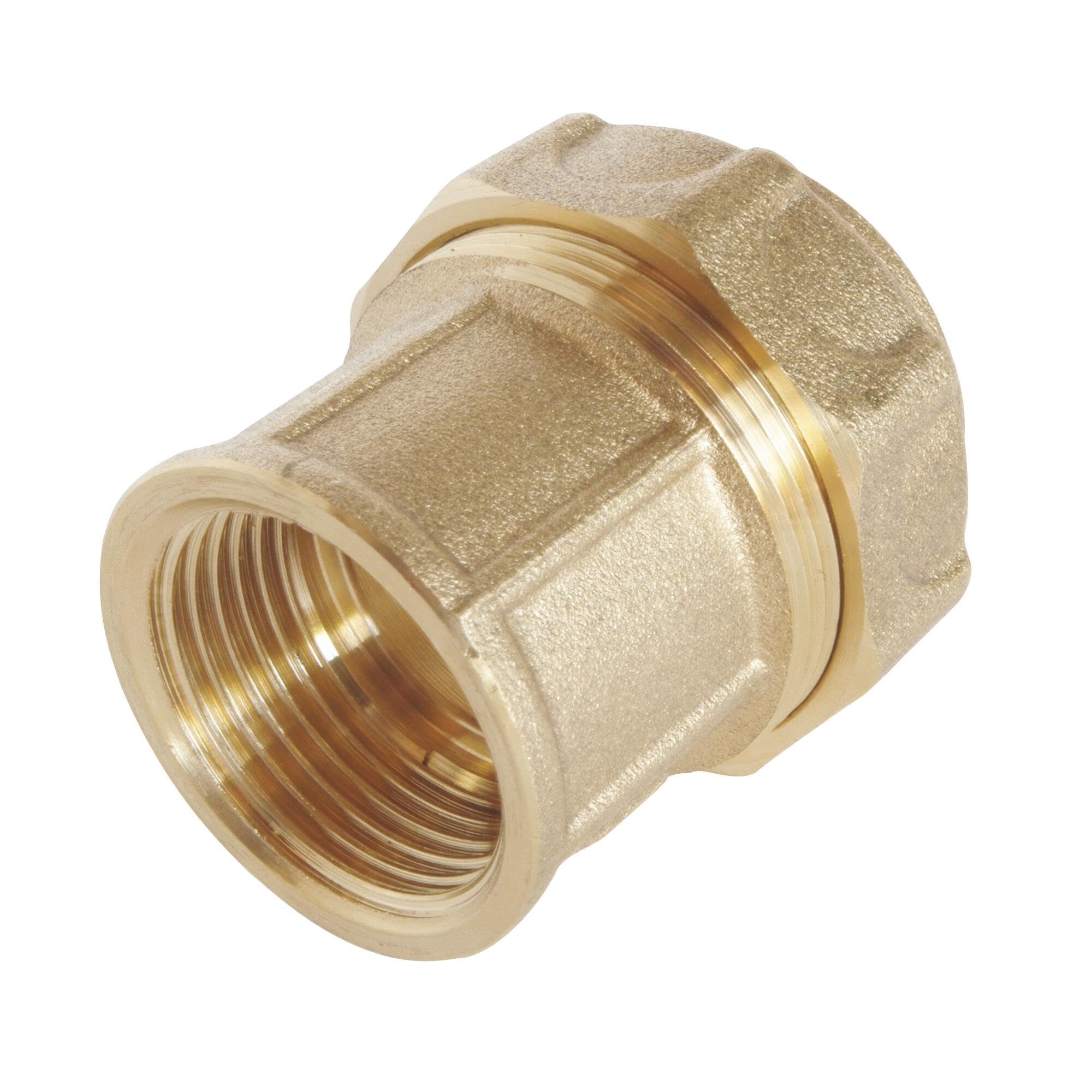 Somatherm 837-25-20 Straight Connector f20x27-25 Brass, Grey