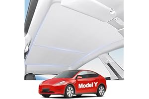 Yekavo Original Sunshade Roof with 2Pcs Windows Sunshades for Tesla Model Y(2020-2024),Heat Insulation Foldable Privacy All-Season Roof Glass Sun Shade for Model Y,No Sagging Modle Y Accessories 2025