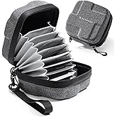 K&F Concept 10 in 1 Lens Filter Case, Hard Shell Camera Filter Pouch with Hand Strap, Waterproof Camera Lens Filter Storage W