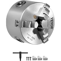 thumbnail image 2 of 3-Jaw X 5 Inch Self-Centering Wood Lathe Chuck With Reversible Jaws – Fits Shopsmith 5/8″ Spindle 2 of 6