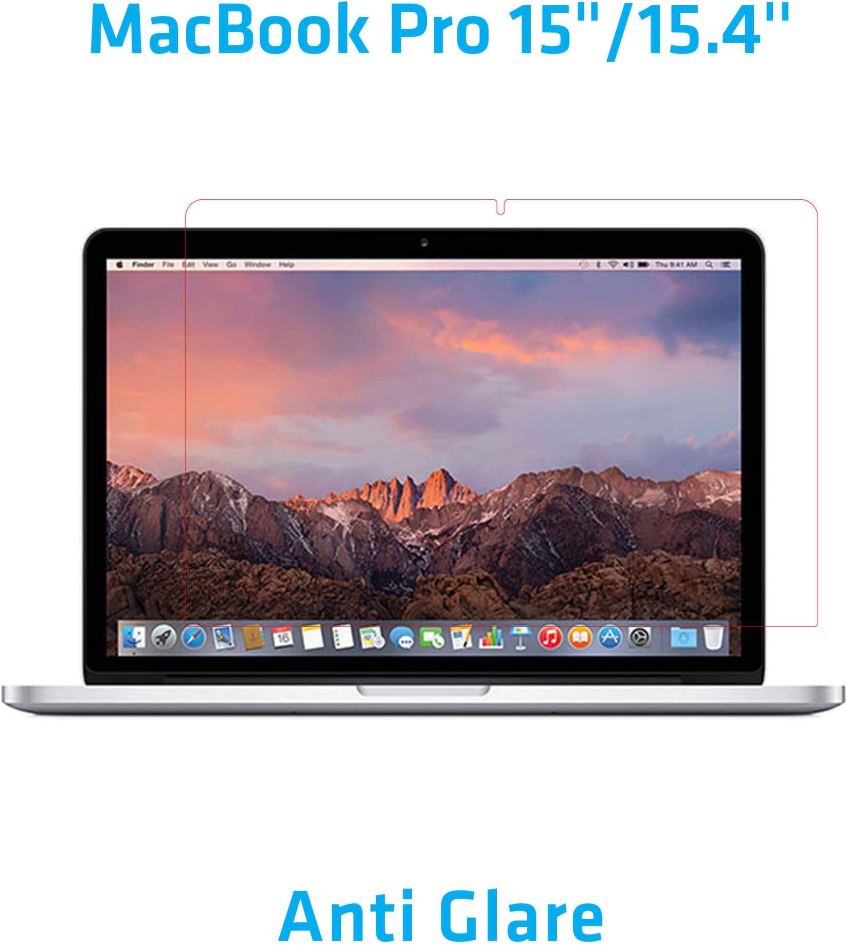 Scratchgard Macbook Pro 15" Screen Protector Matte Finish LCD Anti-Scratch Anti-Fingerprints Guard Film for Apple Macbook Pro 15"/15.4" (Anti Glare)