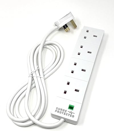 Status 4-Socket Extension Lead 2m 13A Surge Protected Four Outlets
