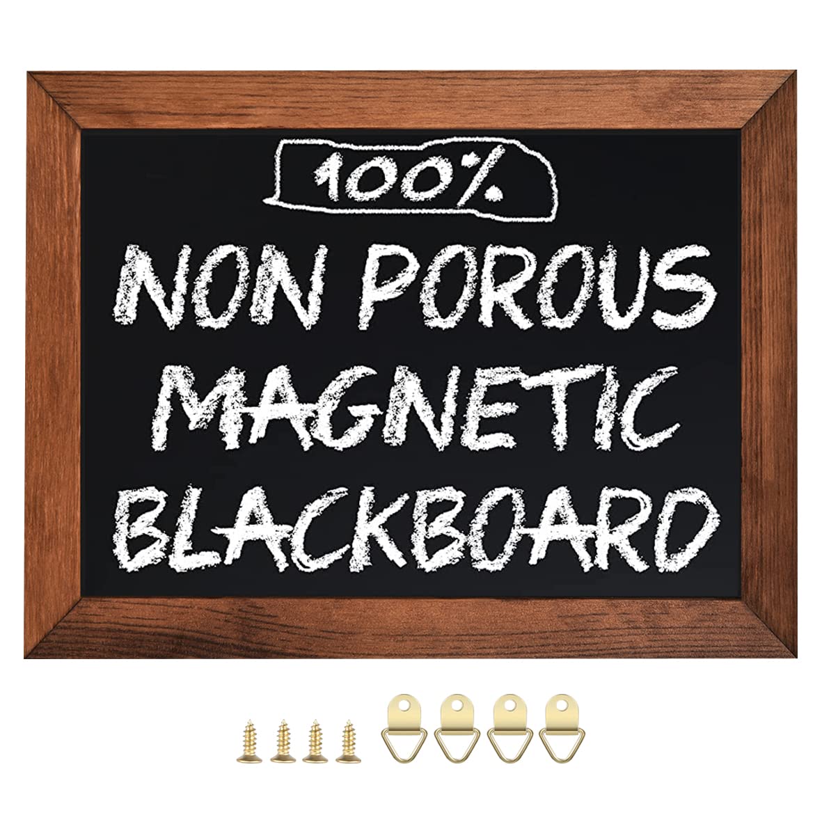 Umtiti Blackboard Magnetic Blackboard, 13" x 17" (33cm x 43cm), Pine Wood Framed Rustic Vintage Decor Chalkboard for Wedding, Kitchen, Bar, Restaurant, Home Menu (HB-BN-3343) DE
