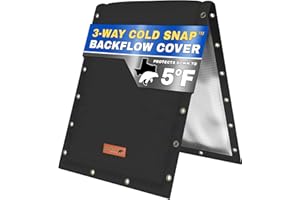 Redford Supply Co. Cold Snap (5°F) in-Wall 3-Way Opening Custom Double Wall Backflow Preventer Insulation Cover - Sprinkler Covers for Outside, Well Head Cover, Well Pump Covers (24"W x 36"H, Black)