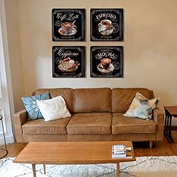 Retro Coffee Wall Decor for Kitchen Bar Signs