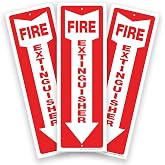 iSYFIX Fire Extinguisher Signs, 3 Pack, 4x12 Inch | 40 mil Thick Polystyrene Plastic, Laminated for Ultimate UV, Weather, Scratch, Water &amp; Fade Resistance, Indoor &amp; Outdoor