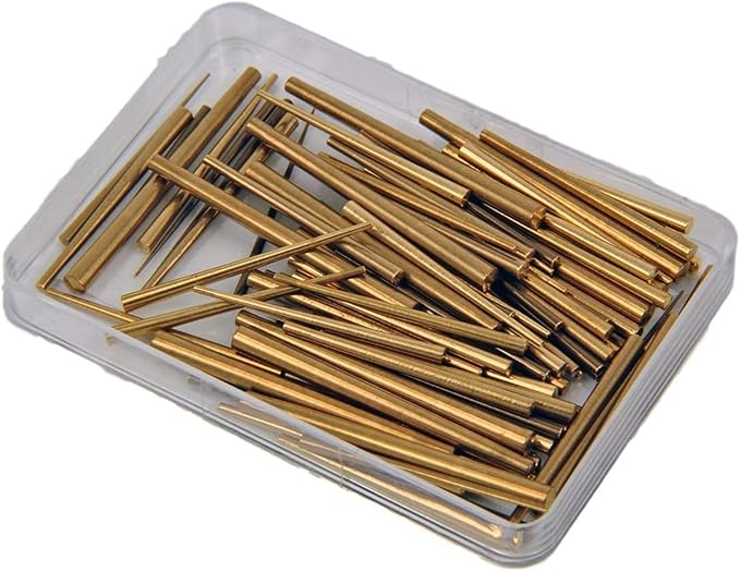 Eufor Conical 2pc Set 100 Brass Pins XL Swiss Made Clock Pins Graded
