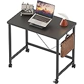 Mericonia Rolling Computer Desk with Wheels, Gaming Desk for Small Spaces, Modern Simple Style Table for Home Office, Study Writing Table