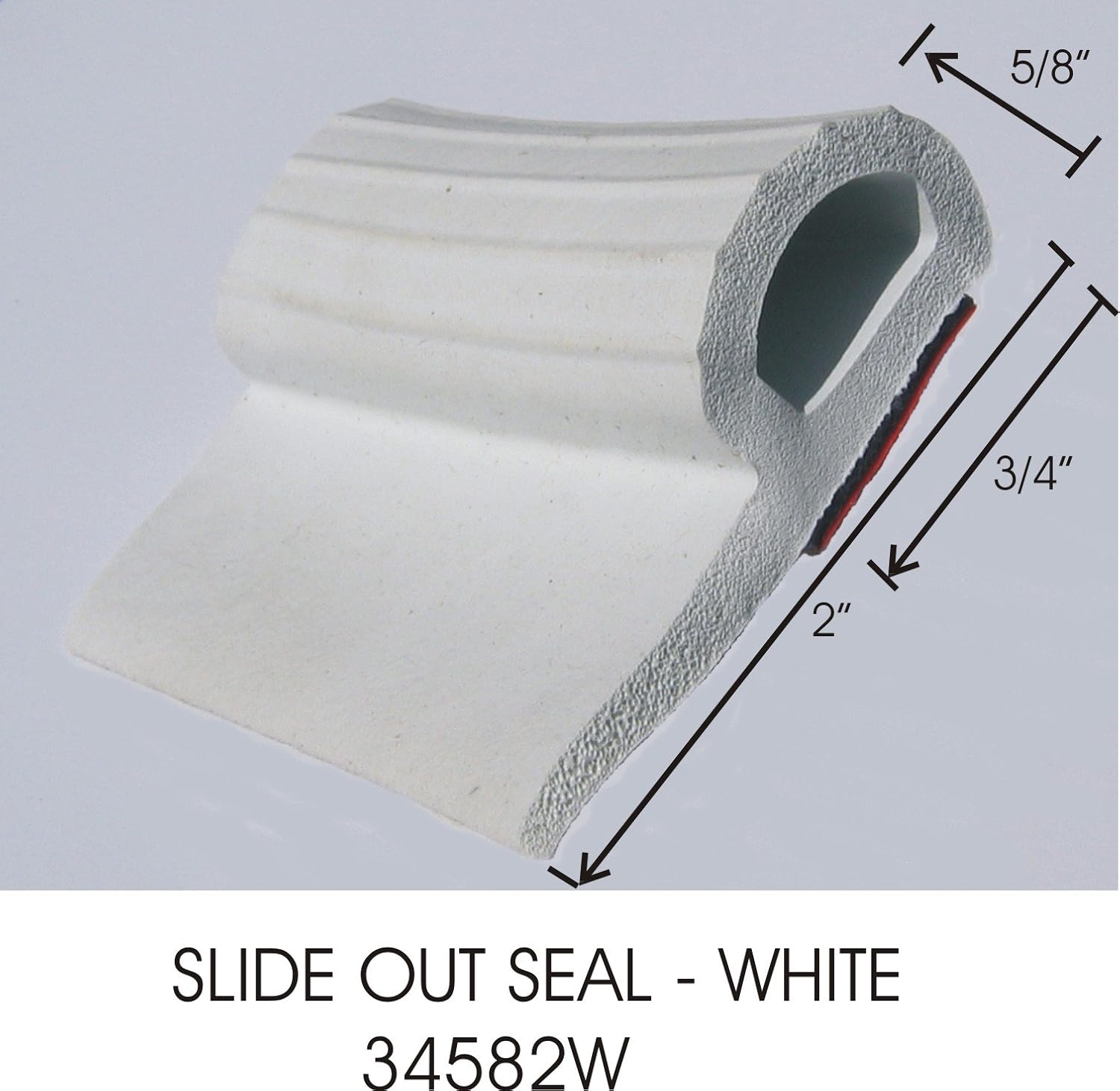 RV Slide Out Seal 3/4"x5/8"x2" in White 20 foot roll Outdoor And Patio Products