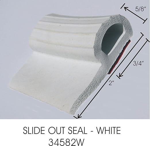 RV Slide Out Seal 3/4"x5/8"x2" in White 20 foot roll Outdoor And Patio Products