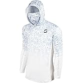 SYNKER Stealth All Weather Performance Fishing Camo Hoodie | UPF 50+ Long Sleeve Shirt for Men and Women, Camouflage (Black)