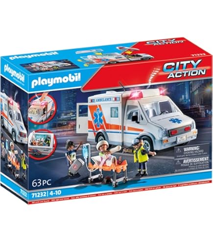 Amazon.com: Playmobil Rescue Quad with Trailer : Toys & Games