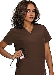 floralhue Scrubs for Women, V-Neck Scrubs Top