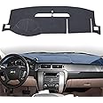 HanLanKa Dashboard Cover Dash Mat Compatible with 2007-2014 Chevy Chevrolet Tahoe Suburban,2007-13 Chevy Avalanche Silverado 1500 2500 3500 LTZ/GMC Sierra SLT Denali,2007-14 GMC Yukon XL (Gray)