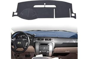 HanLanKa Dashboard Cover Dash Mat Compatible with 2007-2014 Chevy Chevrolet Tahoe Suburban,2007-13 Chevy Avalanche Silverado 1500 2500 3500 LTZ/GMC Sierra SLT Denali,2007-14 GMC Yukon XL (Gray)