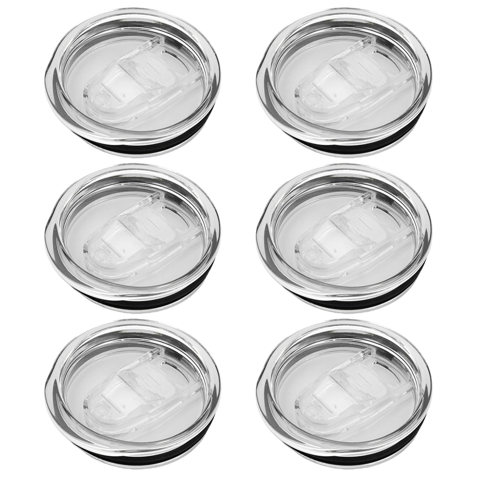 XNIVUIS 6 Pcs 20 Oz Skinny Replacement Lids Classic Clear Flip Replacement Lid Tumbler Replacement Lids Tumblers Lid Reusable Cup Covers Clear Spill Proof Travel Cup Replacement Lid (20 Oz)