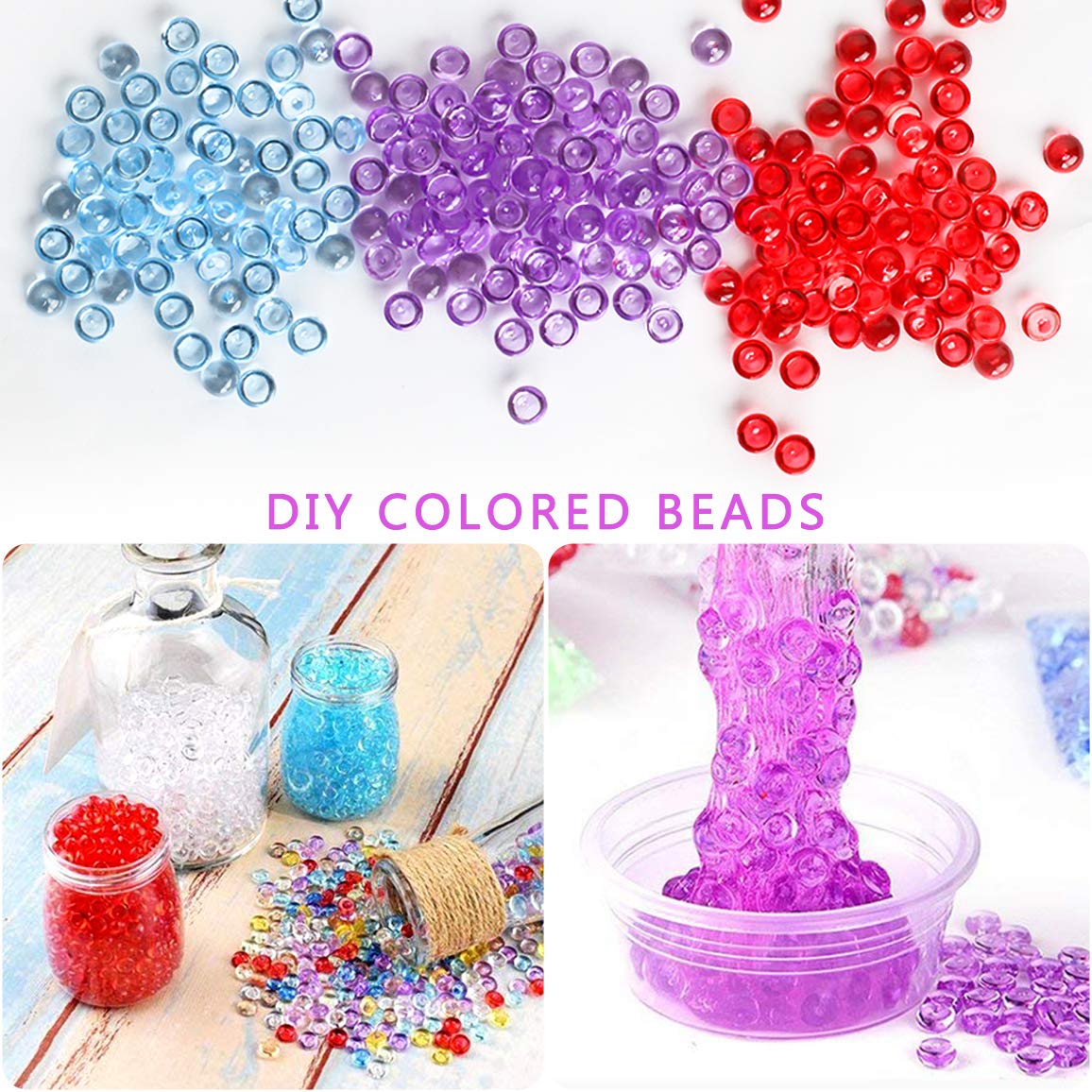 60 Pièces Slime Fournitures Kit, VDROL Compris Slime Mousse Perles, Bol de Poisson Perles,Pots de paillettes,Papier de Sucre,Tranches,Confettis pour la création de Slime DIY (Venez avec pas de Colle)