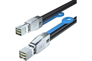 10Gtek 12G External Mini SAS HD SFF-8644 to SFF-8644 Cable, 1-m(3.3ft)