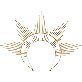 COSUCOS Sun Goddess Halo Crown - Renfaire Sunburst Spiked Headpiece for Women Renaissance Cosplay Costume