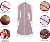HomeClean Garment Covers Bag 12 Pcs 24x40in Transparent Dustproof Zipper view 6
