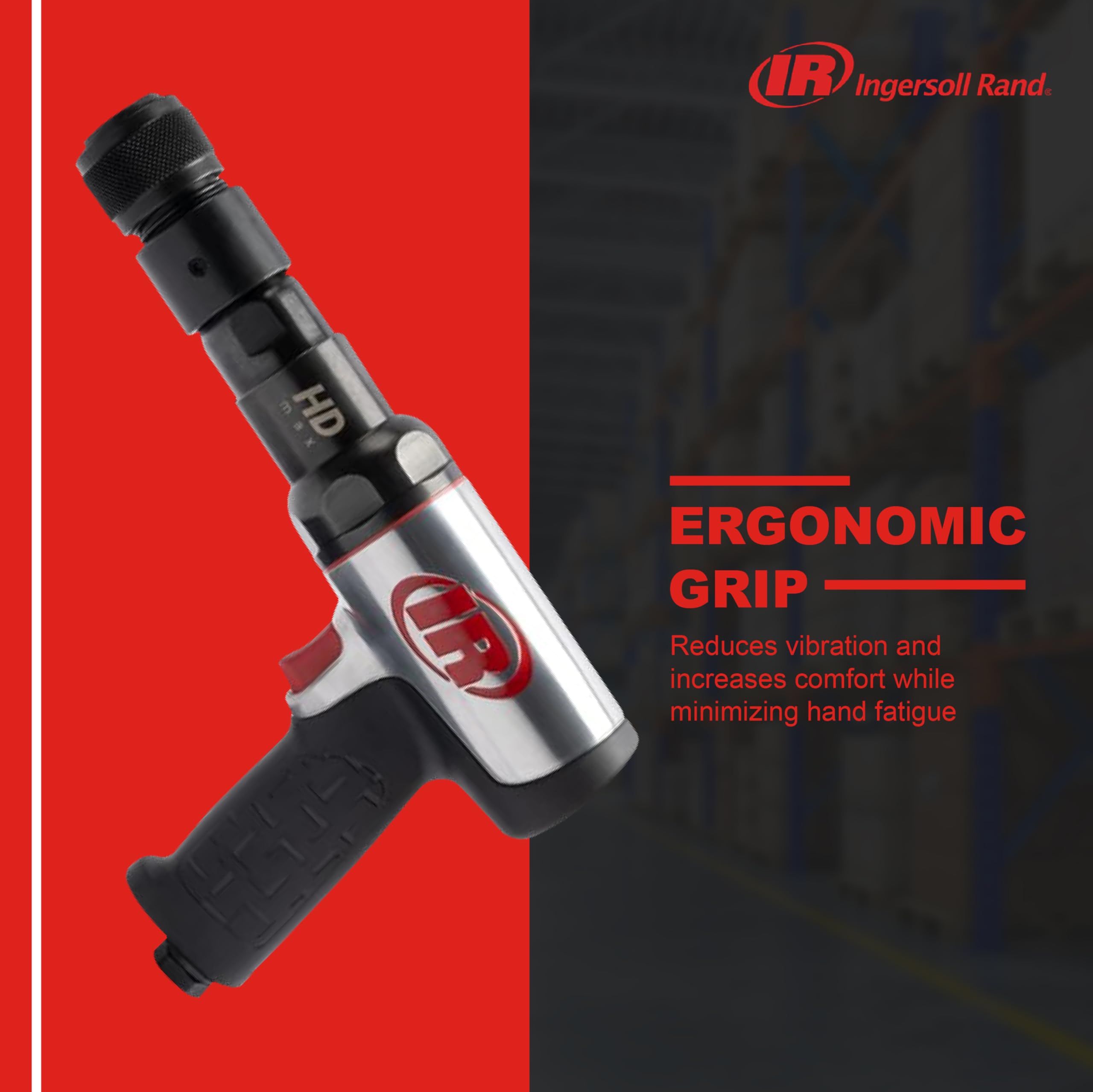 Ingersoll Rand 135MAXK Vibration Reduced Quick-Change Air Hammer 5-Piece Chisel Set, 2,600 BPM, 3