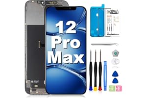 LMQ for iPhone 12 Pro Max Screen Replacement Kit 6.7inch ，3D Touch LCD Display Screen Digitizer Assembly for A2342, A2411, A2412, A2410 with Repair Tools +Screen Protector+Waterproof Frame