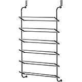Amazon Com Wall Mounted Black Metal 36 Hook Shoe Rack 18 Pair Entryway Shoe Storage Organizer Stand Mygift Home Improvement