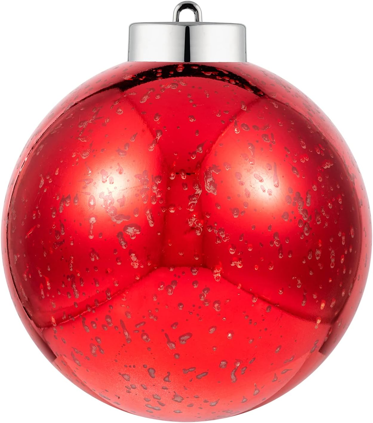 Ornaments - XmasExp Christmas Ball Ornaments Red Giant Shatterproof Plastic Decorative Hanging Mercury Ball Christmas Tree Ornaments for Holiday Party Decorations (Diamond red, 8.0