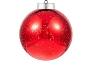 XmasExp 8in Large Christmas Ornaments Christmas Ball Ornaments Giant Tree Decoration Shatterproof Decorative Hanging Balls for Holiday Party Decor(Red, 1pcs)