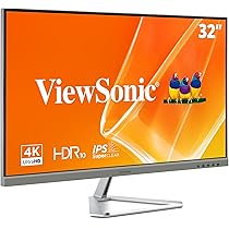 with Monitor HDR UHD 32” USB 32 ViewSonic Type-C ディスプレイ・モニター本体