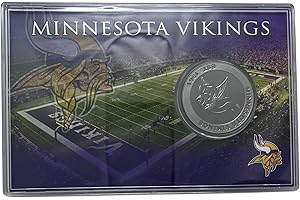 Highland Mint NFL Minnesota Vikings 4" x 6" Stadium Challenge Coin With Protector, One Size, Team Colors