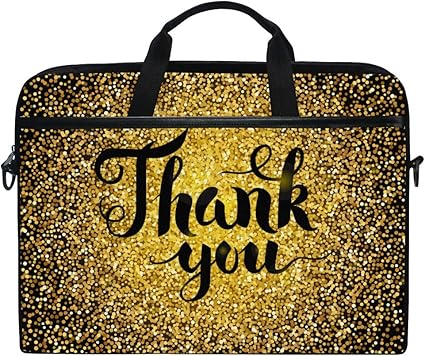 Amazon Lubataga 15インチ ノートパソコン ありがとうゴールドデザインベクトルイラスト ラップトップ ケース パソコン バック 保護用カバー インナーバッグ 鞄 カバン 360 保護 Lubataga Pcバッグ ケース スリーブ 通販