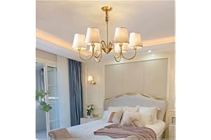Copper Chandelier for Living Room Bedroom Study Kitchen Interior American Style Design Hanging Lamp Gold Brass Pendant Light,