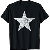 Vintage White Retro Star for Men & Women, Boys & Girls T-Shirt