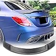 MCARCAR KIT Carbon Fiber Trunk Spoiler Compatible with 2015-2021 Mercedes C Class W205 Sedan Rear Boot Lid Highkick Wing Lip Factory Outlet