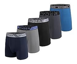 Spyder Mens Boxer Briefs 5 Pack Poly Spandex