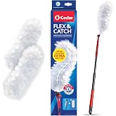 O-Cedar Flex &amp; Catch Heavy Duty Dusting Kit with 3 Disposable Duster Refills | New &amp; Improved Model | Extendable 3 Ft Handle with Stay-On Duster Hook | Traps 3X More Dust Than Feather Dusters
