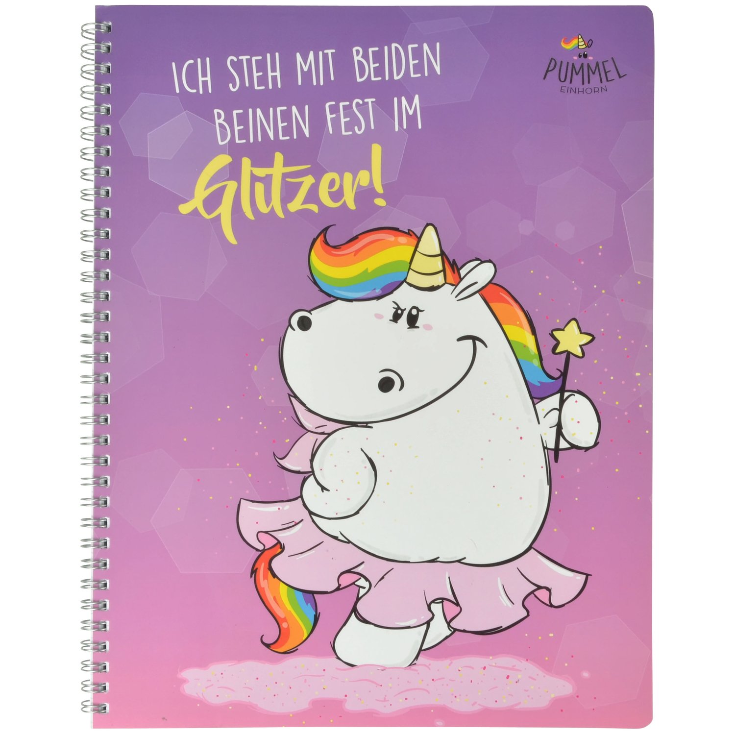 'Pummel A Horn – Notepad "Glitter Paper, DIN A4, Squared, Perforated, 4x gelocht