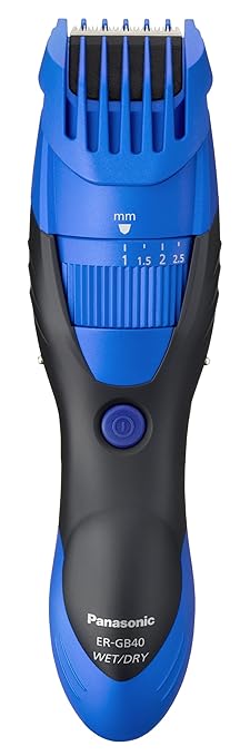 title=Panasonic ER-GB40- Rasoio per capelli e barba, uso Wet & Dry, colore: Blu