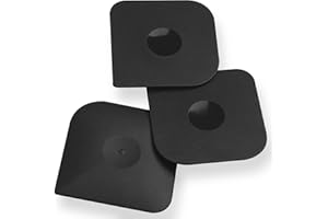 HERDA Plastic Pan Dish Pot Food Kitchen Scraper Tool Set, 3 pcs Nylon Plastic Cast Iron Skillet Cleaner Scrubber Scrapper, Kitchen Scraper Non-Scratch (Black)