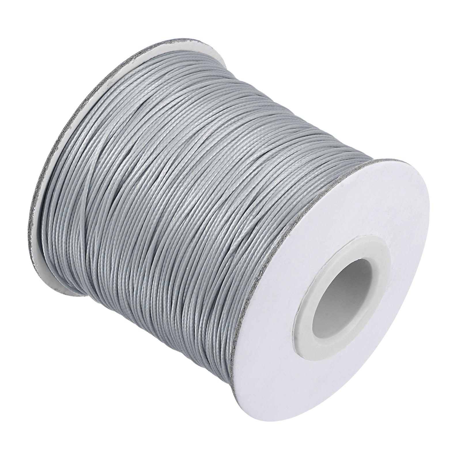 CoCud Waxed Polyester String Cord, 173 Yards 159m Length 0.5mm Dia, Soft Smooth Beading Thread Silver Tone - (Applications: for DIY Craft)