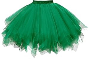 GOOBGS Musever 1950s Vintage Ballet Bubble Skirt Tulle Petticoat Puffy Tutu